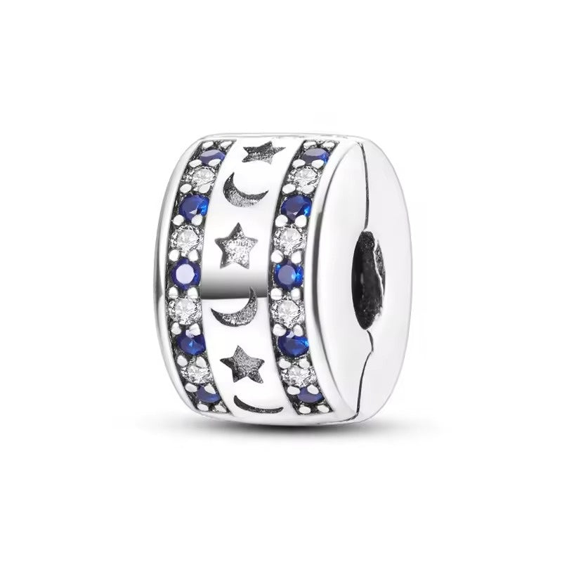 Blue Moon and Stars Spacer Charm