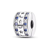 Blue Moon and Stars Spacer Charm