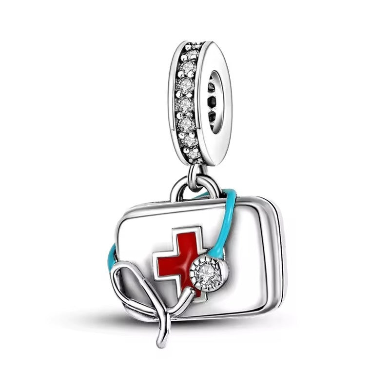 First Aid Kit and Stethoscope Charm