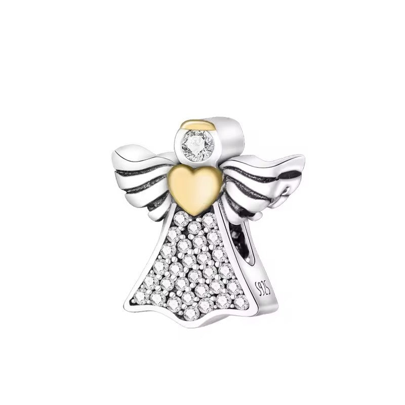 Angel with Golden Heart Charm