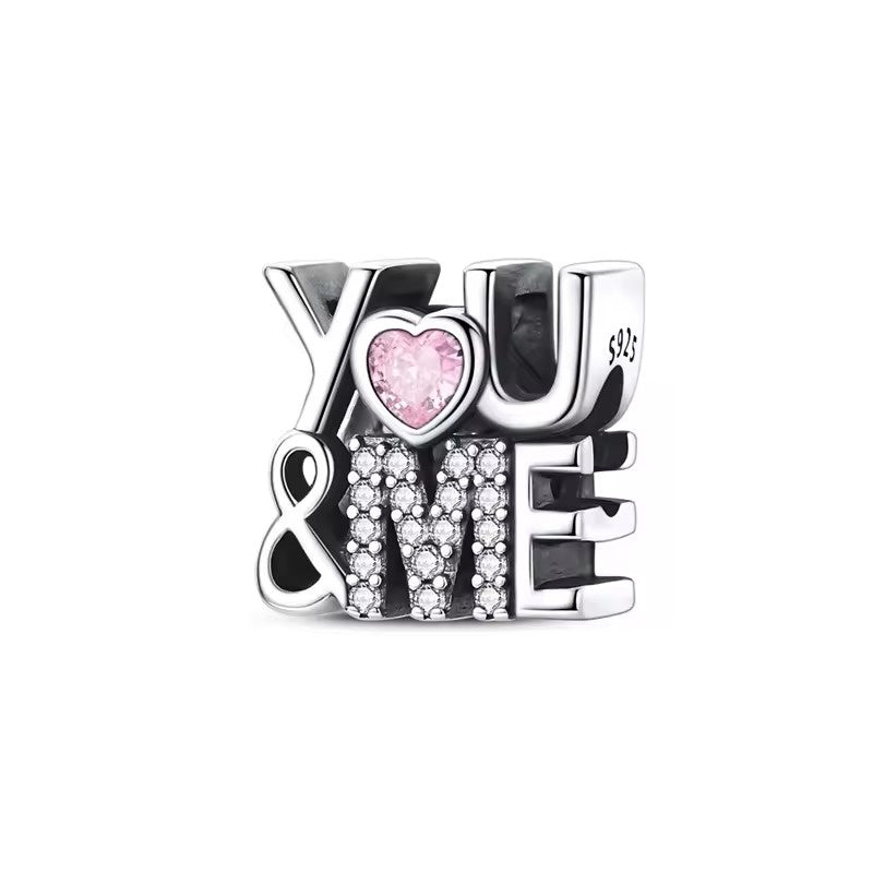 You and Me Letter Bead Charm