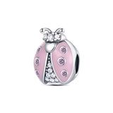 Pink Ladybug Bead Charm