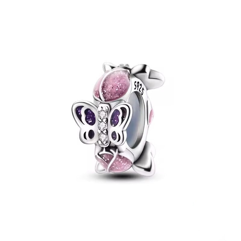 Pink Butterfly Bunny Charm