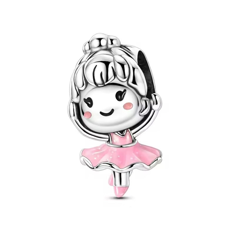 Pink Ballerina Figure Charm