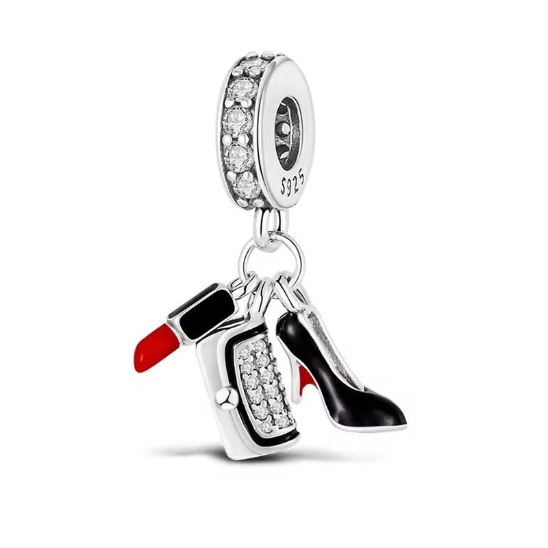 Lipstick Perfume and Heel Charm