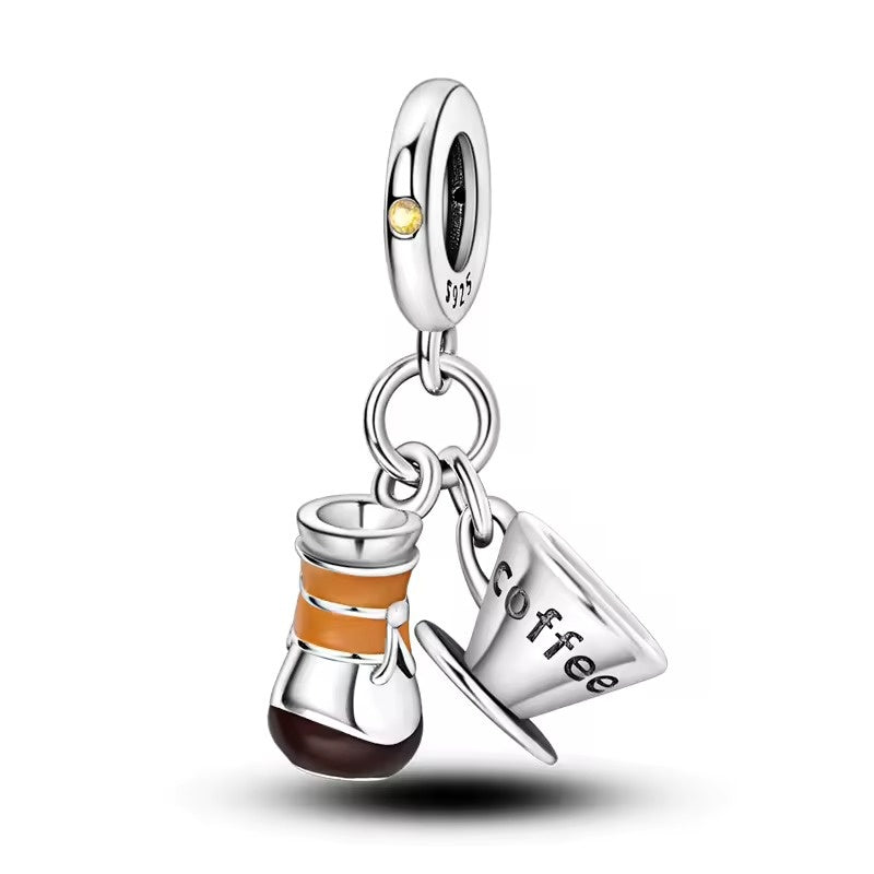 Coffee Cup and Spoon Charm