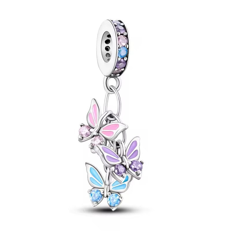 Pastel Butterfly Cluster Charm