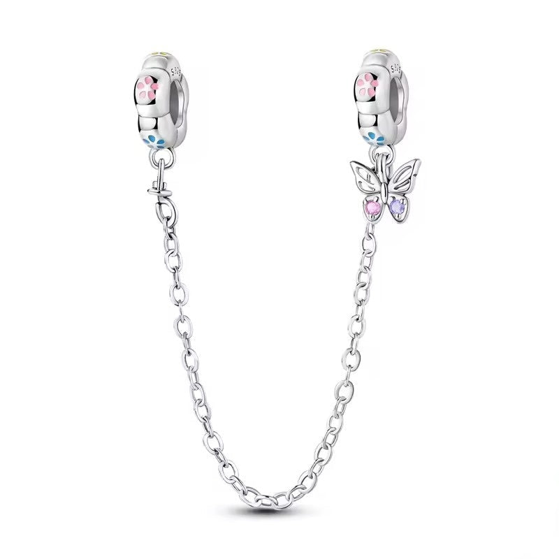 Pink Butterfly Safety Chain