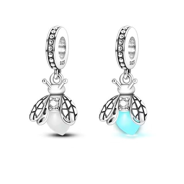 White Firefly Dangle Charm