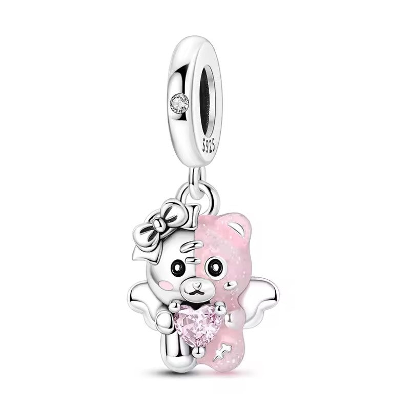 Pink Puppy Dangle Charm