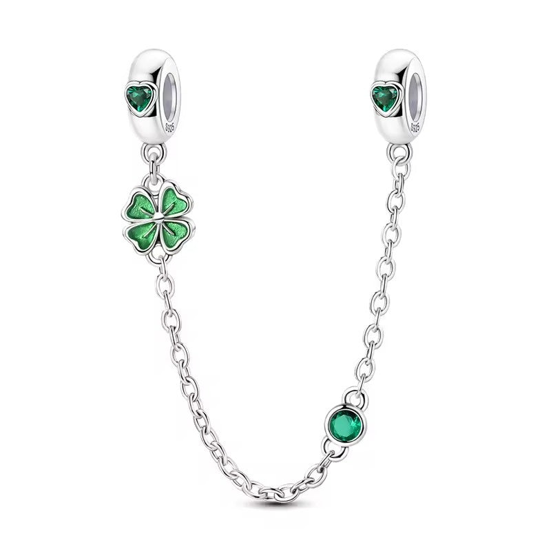 Green Clover Safety Chain