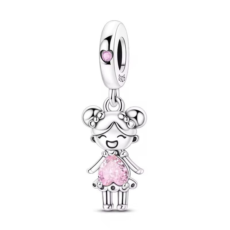 Girl in Pink Skirt Charm