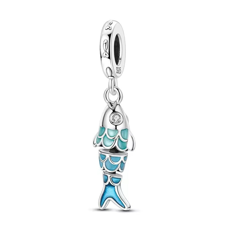Turquoise Fish Dangle Charm